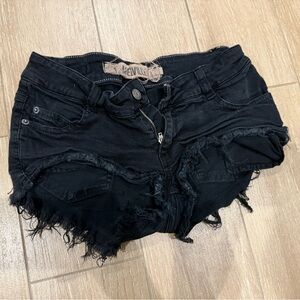 Distressed Brandy Melville Jean Shorts - Black, size 40